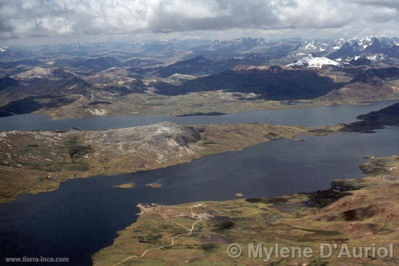 Vista area del lago Junn