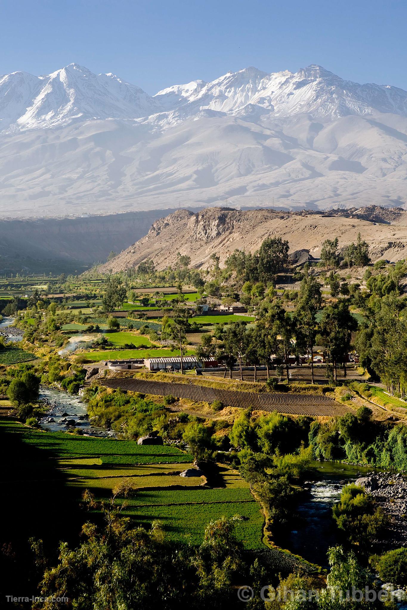 Volcn Chachani y campia de Arequipa