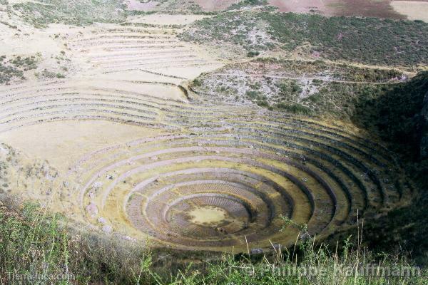 El sitio arqueológico de Moray, cerca de Cuzco