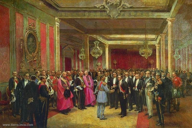 Saludo al presidente Legua, pintura de Daniel Hernndez