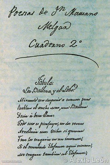 Manuscrito de Mariano Melgar