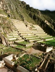 Vista rea de Ollantaytambo