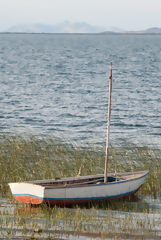 Bote en el Lago Titicaca